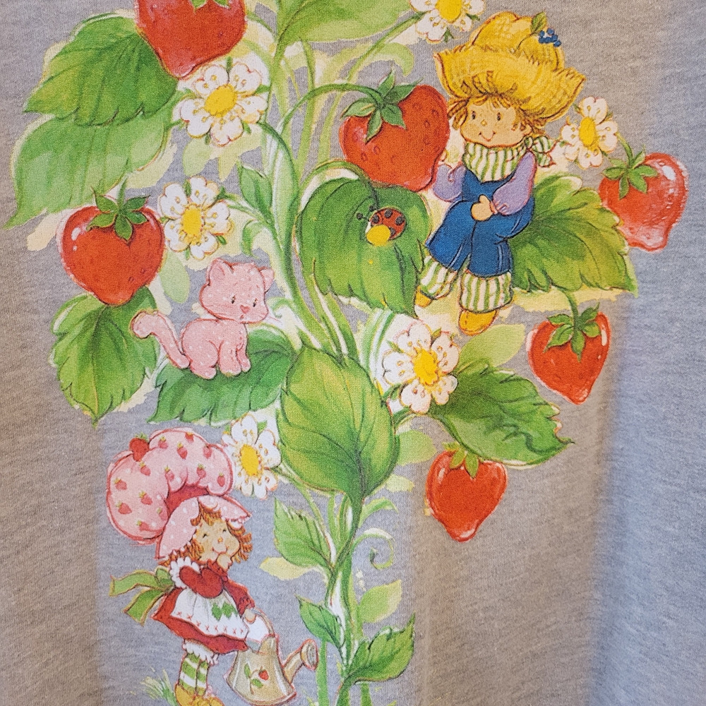 MAD Engine Gray Sweater with Strawberry Shortcake Character Design